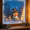 Waterproof PVC Wall Decorations Christmas Bird Static Window Stickers, Decorative Decals for Holiday Glass Doors, Removable Stickers Seasonal