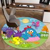 Charming Farm Animal Chair Mat - Round Carpet for Home Decor, Office Use, and Gifts0232b