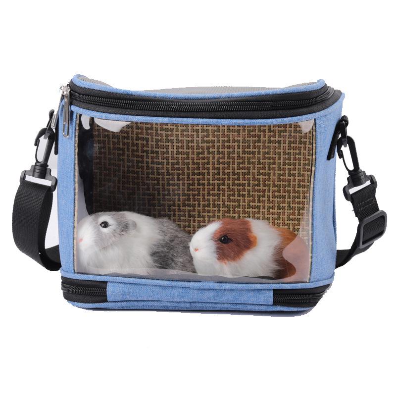 Breathable Crossbody Carrier for Small Pets: Hamster, Guinea Pig, Mole, Hedgehog, Parrot