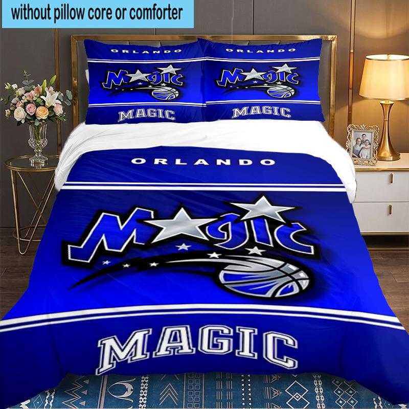 Orlando basketball Team 3pcs Bedding Set,Including 1pc Duvet Cover And 2pcs Pillowcases Perfect Gift for Christmas,Ideal for Bedroom, Dormitory