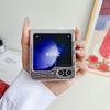 Переливающийся чехол для телефона с текстурой кожи для Samsung Galaxy Z Flip7/6/5/4 - Складная защитная крышка