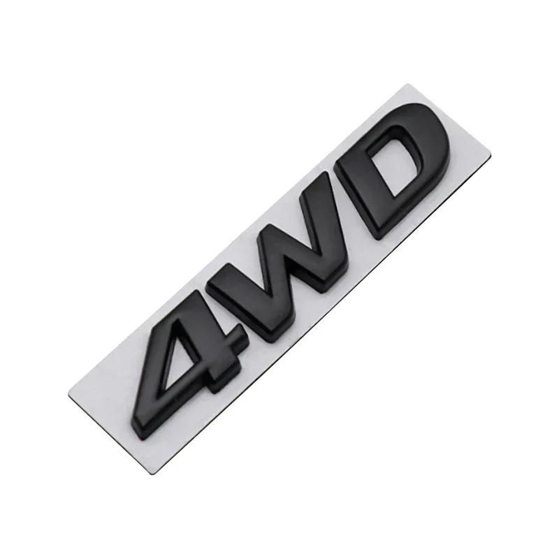 CMQW3 3D Metal 4WD Logo Car Rear Trunk Fender Emblem Badge Sticker for Hyundai IX25 IX35 Tucson Santafe