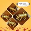 100% Pure Brass Bull Show Pieces for Home Decor Living Room Decorative Items |