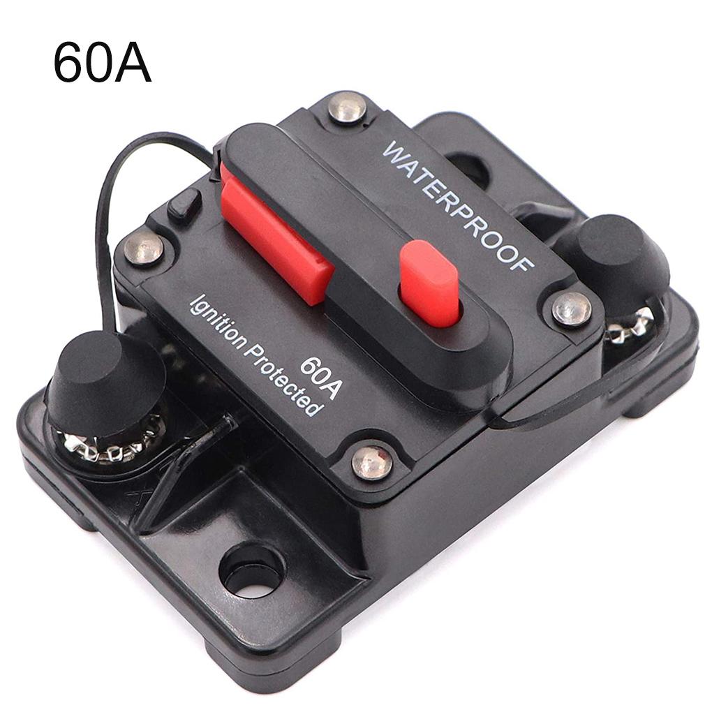 30A-300A Fuse 12-48V Circuit Breaker 12V Trolling Manual Reset Fuse Car Boat Manual Power Protect Breaker for Audio System