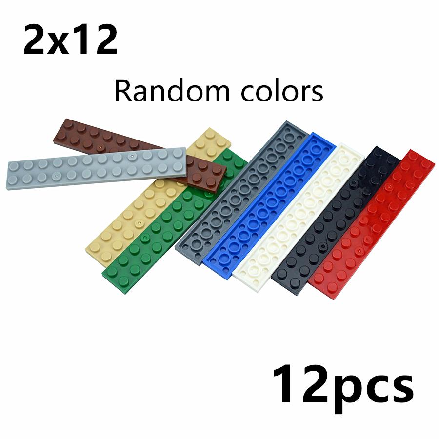 12 шт. Тонкая длинная пластина 2x12 точек DIY Строительные блоки Фигурки Цветные Обучающие Творческие Размер Кирпичики Игрушки Совместимые с 2455
