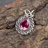 Pink Tourmaline Gemstone Pendant, Handmade 925 Solid Sterling Silver Jewelry, Meditation Pendant Jewelry For Women
