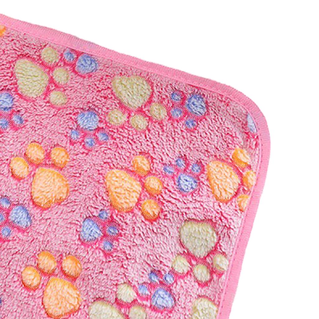 Pet Blanket Soft Coral Fleece Comfortable Cute Paw Pattern Washable Multifunction Puppy Blankets for Dogs Cats