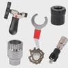 Stainless Steel Bike Repair Tool Set: Chain Cutter, Center Shaft Puller, Card Fly Enhancer.