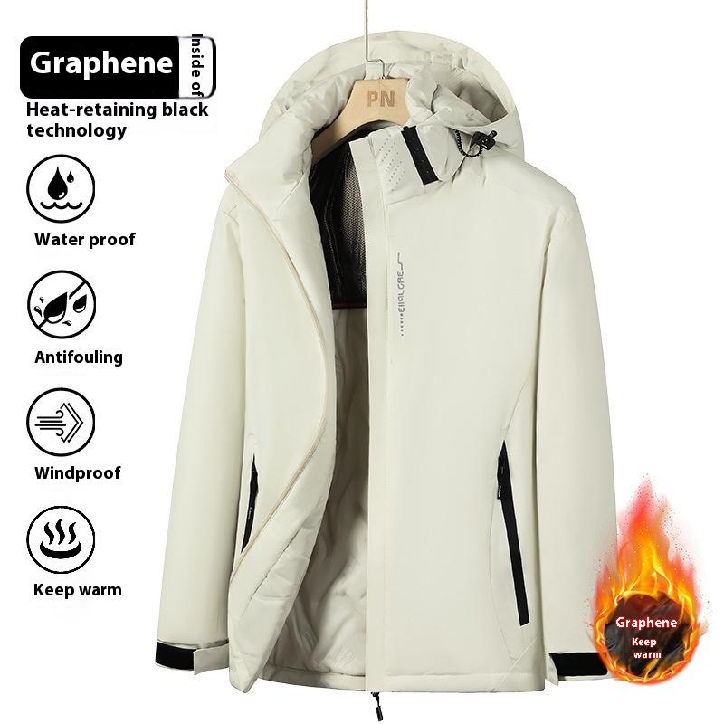 Куртка Cozy Up Graphene, мужская утолщенная теплая хлопковая куртка, ветрозащитная и водонепроницаемая куртка из хлопка для активного отдыха