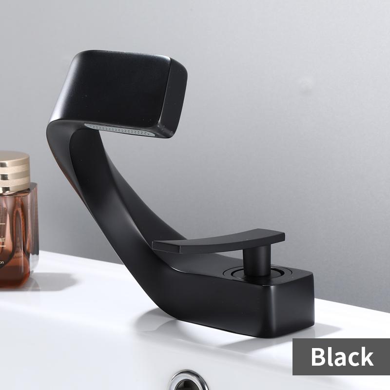 Ванная комната кран для раковины на бортике черный кран для мойки одно отверстие водопроводный кран для горячей и холодной воды смеситель для ванны