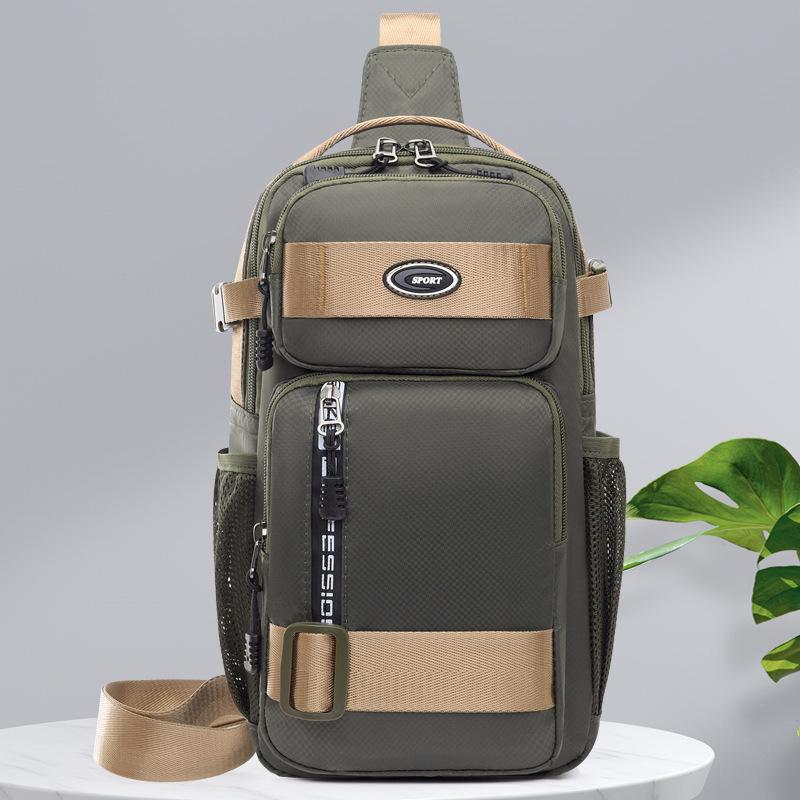 Мужская нагрудная сумка большой вместимости, поясная сумка для походов, модная сумка через плечо