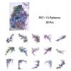 30pcs/pack PET Plants Flowers Stickers DIY Scrapbooking Planner Collage Diary Supplies Aesthetics Sticker Stationery