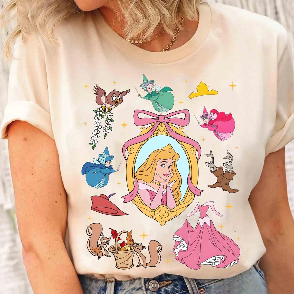 Disney Aurora Princess Shirt Coquette Disney Sleeping Beauty Tshirt WDW Disneyland Matching Trip 2025