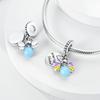 Charms Plata Glow-In-The-Dark Bulb Firefly Pendants Fit Original Bracelets Charms For Women Jewelry Diy Making Gifts