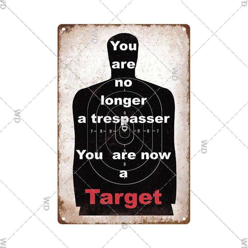 Warning Metal Sign Vintage Plaque Metal Caution Area 51 No Trespassing Retro Garden and Yard Caution Tin Sign Garage Park Decor