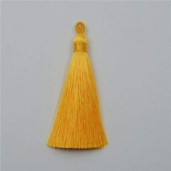 Подвеска-кисточка из гладкого полиэстерового шелка своими руками с коротким подвесным кольцом для ювелирных изделий
