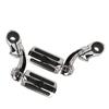 2 Pcs Motorcycle Highway Foot Pegs Chrome Adjustable Comfortable Motorcycle Foot Pegs Footrest Highway Foot Pegs for Davidson (Short Type)