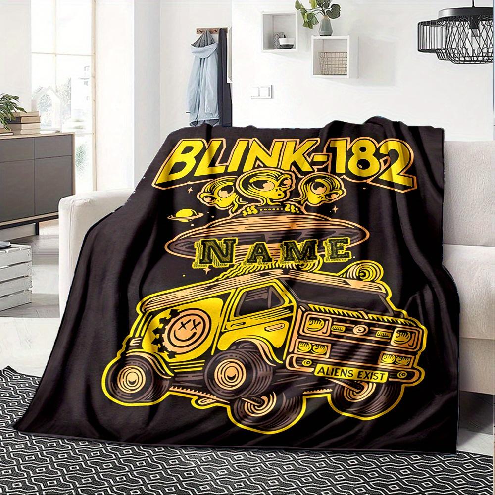 Blink182 Ufo Aliens Van Four Seasons Blanket Customized With Your Name Lightweight And Warm Perfect Gift For Home Office Camping Sofa Travel Beach