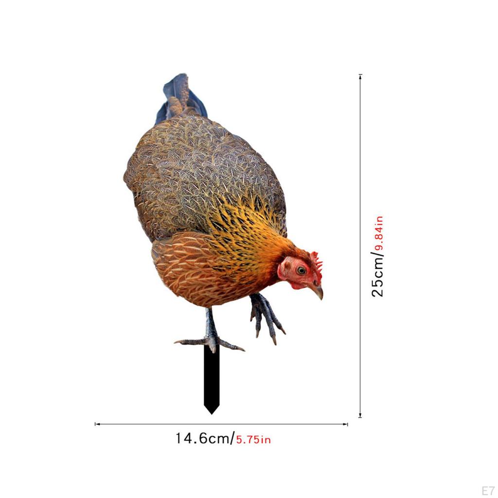 Декоративный колышек для курятника, статуя животного, колышки, подарки, патио, реалистичное искусство для двора