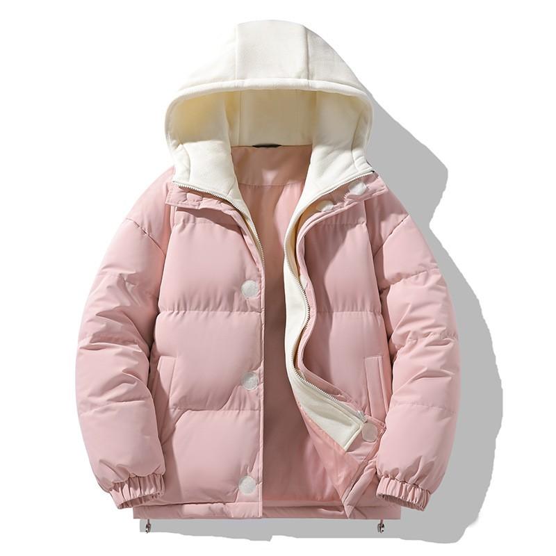 Mens Thick Cotton Jacket Warm Winter Outdoor Coat Casual Stand Collar Padded Top