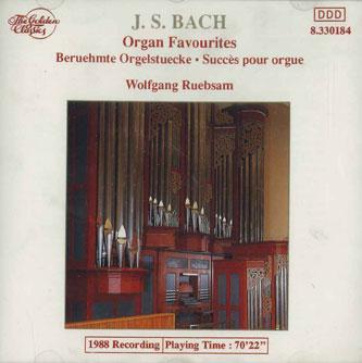 CD ВОЛЬФГАНГ РЮБЗАМ - Бах Органные Избранные 8330184 GOLDEN CLASSICS Германия Классика Б/У