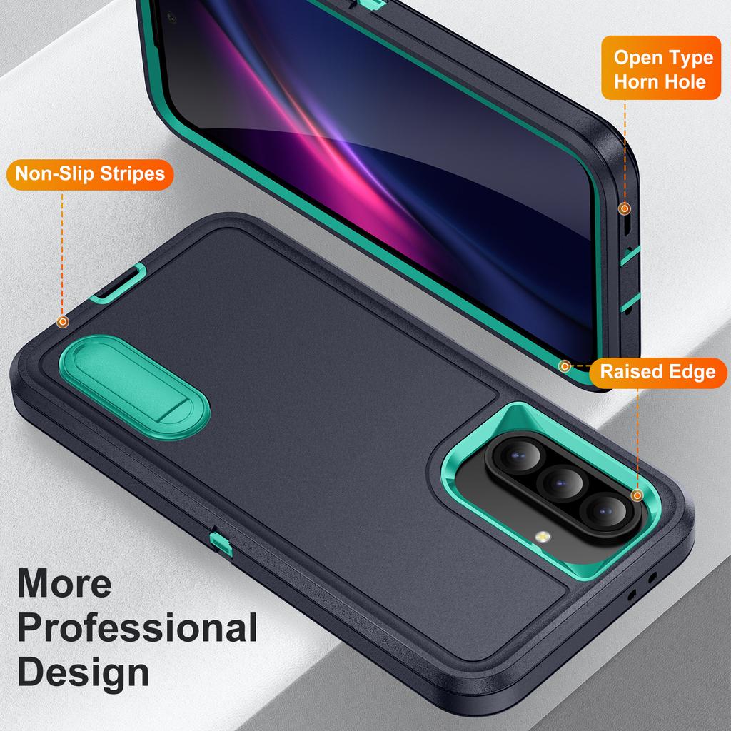 Чехол-броня 3 в 1 для защиты телефона Samsung Galaxy A16 A26 A36 A56 5G A06 A14 A54 A15 A17 с жесткой пластиковой рамкой и ТПУ задней крышкой