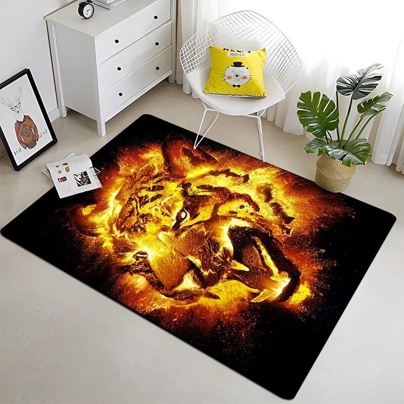 Ковер с принтом «Свирепый тигр» для гостиной, большой коврик, мягкий коврик, коврики для стульев для киберспорта, Alfombra, подарки, Прямая покупка, животное