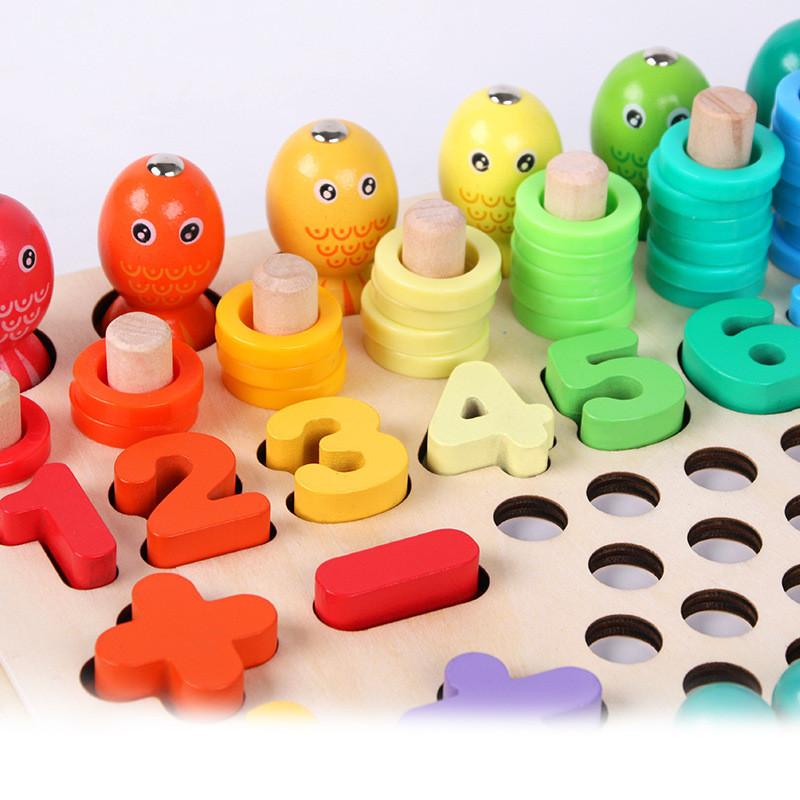 Wooden Children Educational Puzzle With Thirteen In One Bead Clamping And Logic Games