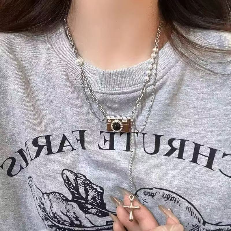 Mangxing двухслойное ожерелье мужское модное цепочка для свитера дизайн ниши легкая роскошь хип-хоп стиль для пары мальчиков и женская цепочка на ключицу