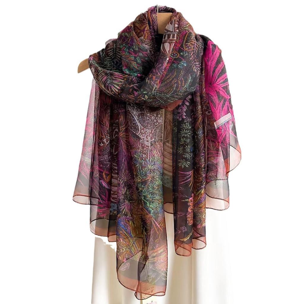 Шелковый шарф Модный дизайн Шейный Фуляр Женская Повязка на голову Роскошный Хиджаб Женский Теплый Пашмина Шарфы Эшарп Шаль Большая Накидка