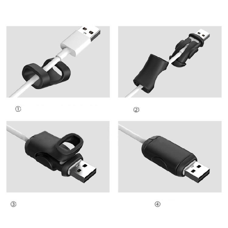1 шт. Защита для кабеля Мягкий силиконовый чехол для телефона Защита USB-кабеля для зарядки
