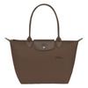 Le Pliage Green Сумка-тоут с тисненым логотипом, на кнопке-молнии, Сумка для покупок, Сумка, Нейлоновая сумка через плечо, Средняя женская сумка-тоут, Цвет Earth L2605919813