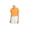 Lab Solid Color Crew Neck Short Sleeve T-Shirt Women Tops Bright-Orange DA0324-836