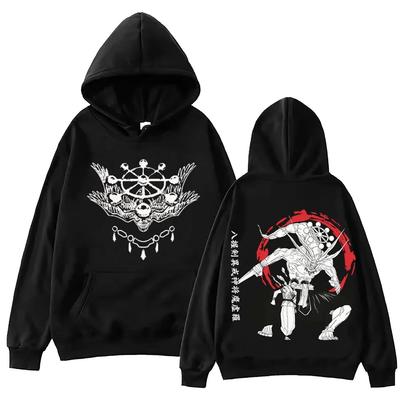 Худи Сукуна и Махорага Jujutsu-Kaisen Аниме Мужской Женский Харадзюку С Длинным Рукавом Пуловер Топы Хип-Хоп Уличная Одежда Оверсайз