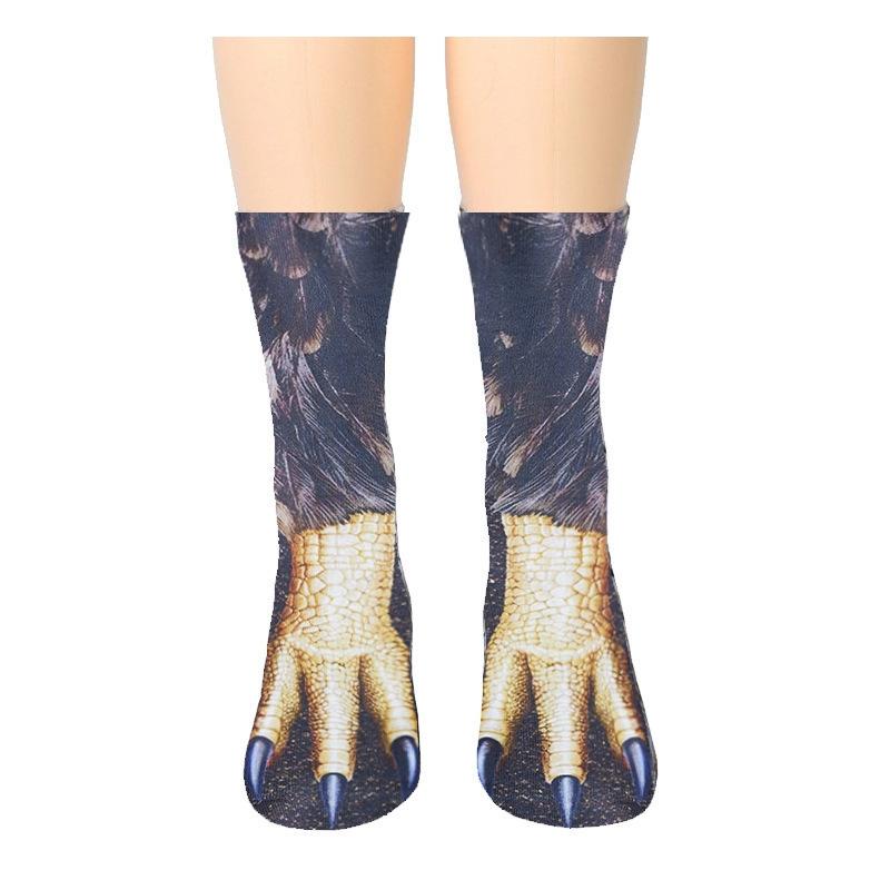 3D Animal Paw Socks Novelty Cute Leg Feet Sock Knee-High Funny Pattern Unisex Adult Women Men Girls Teen Kids Adult Couple Xmas Gifts Dress Crew Socks