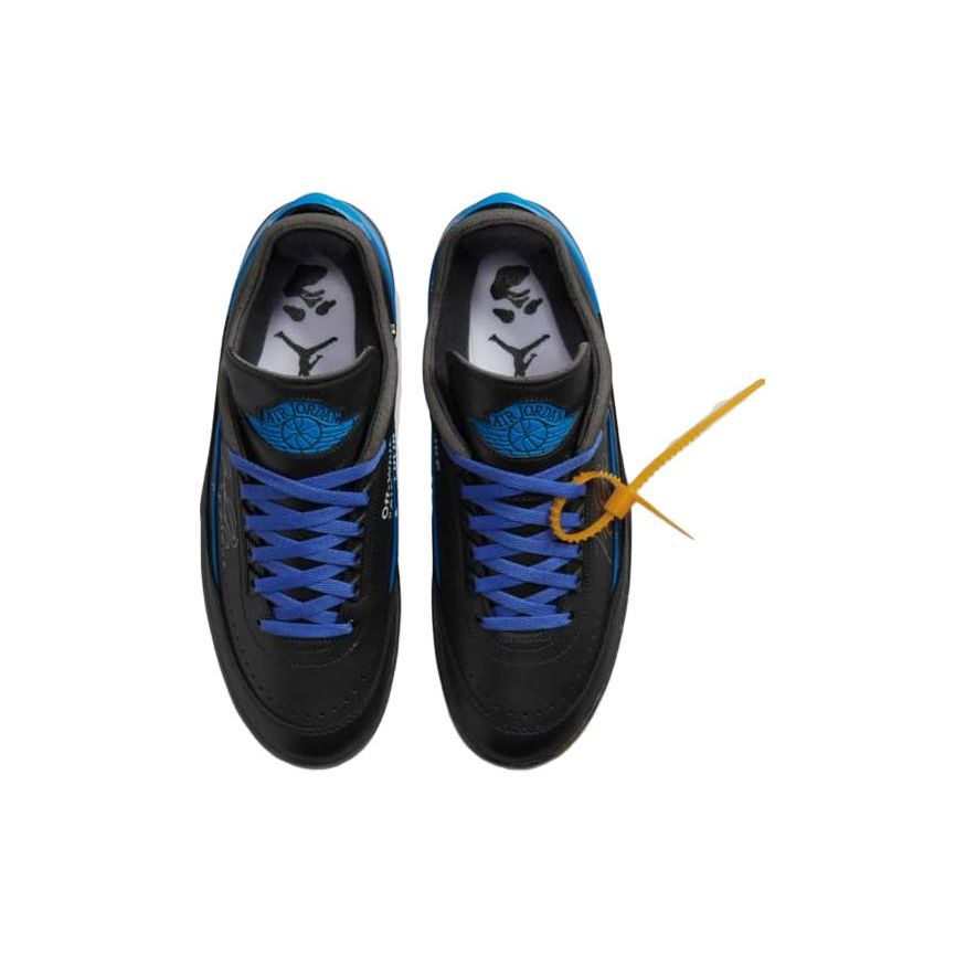 Off-White x Air Jordan 2 Retro Low SP Черные университетские кроссовки Royal Unisex DJ4375-004