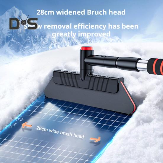 Раздвижная лопата для снега с пенопластовой рукояткой, скребки для льда и щетка для снега для лобового стекла автомобиля, грузовика, внедорожника, фургона, автофургона, рождественского подарка