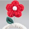 Party show mink flower party headband, red, 8 pieces
