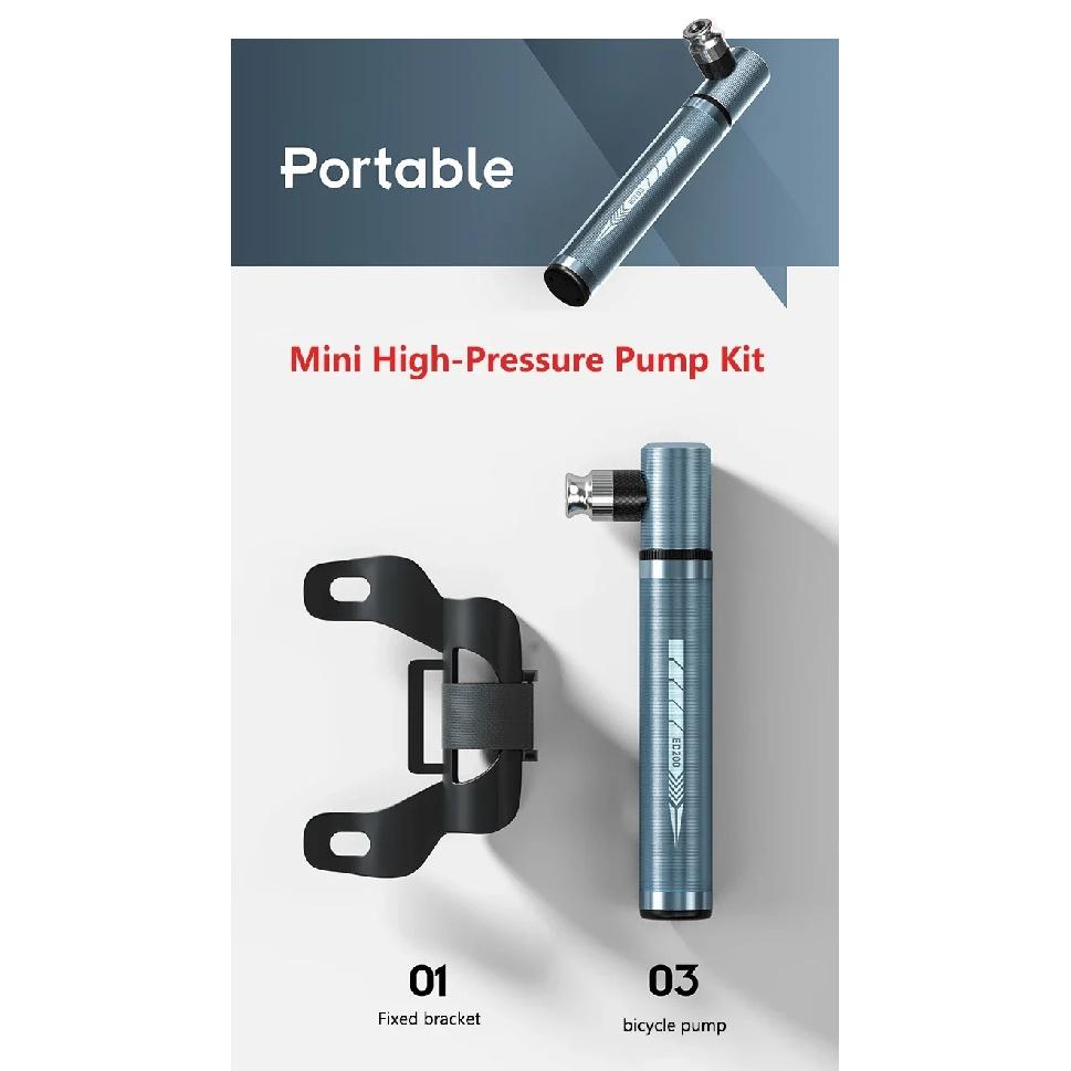 ENLEE Mini Portable Bike Pump Universal Valves for Road Mountain Bike Basketball Home Cycling Accessory
