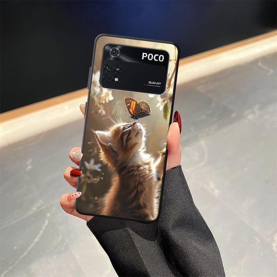 Чехол для телефона Funda для Xiaomi Poco F8 C50 M3 M4 M7 C75 F3 C71 F1 C61 M5 X3 X4 X5 X7 Pro Милый кот