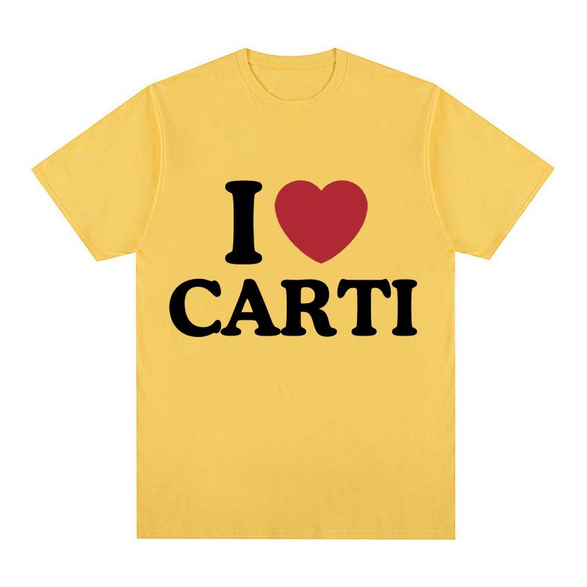 Футболка с принтом I Love Playboi Carti Fun Rapper Hip Hop Женская одежда унисекс Футболки больших размеров Модные повседневные хлопковые футболки Топы