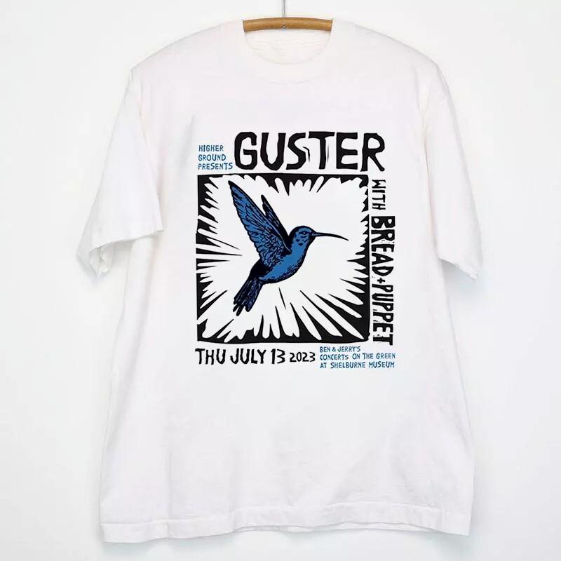 Чт 13 июля Концертная футболка группы Guster Классическая белая Унисекс