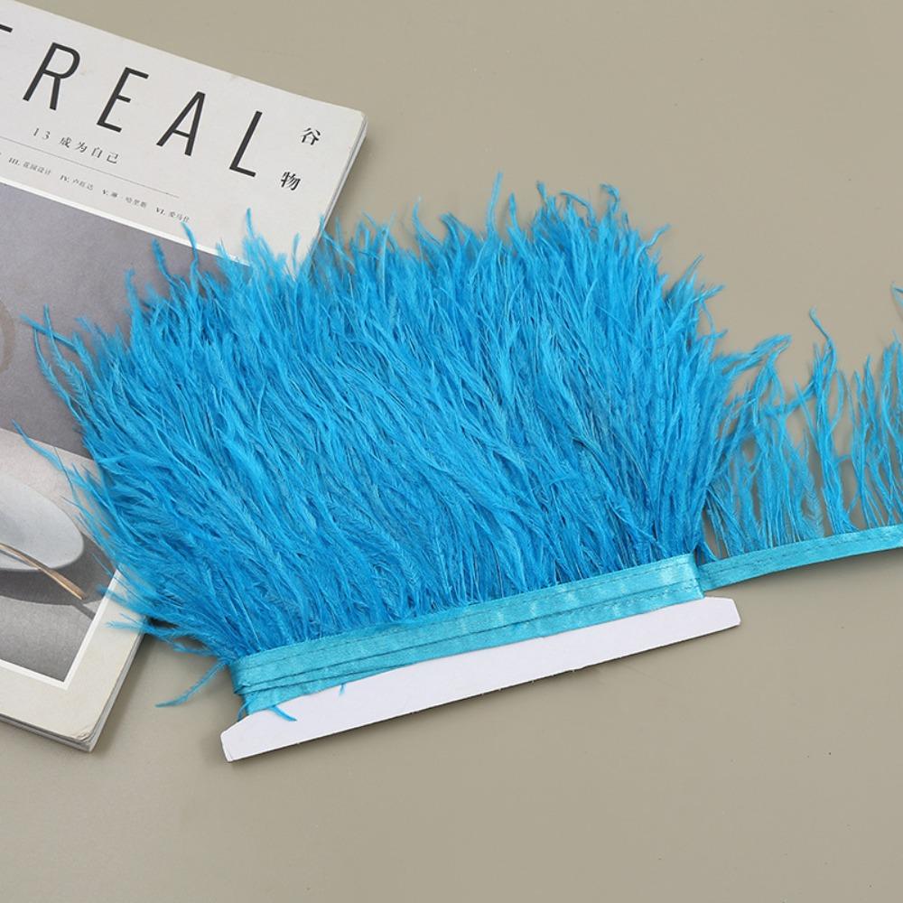 1 Meter 8-10cm Wide Natural Ostrich Feathers Feather Trim Fringe Wedding Party Decoration