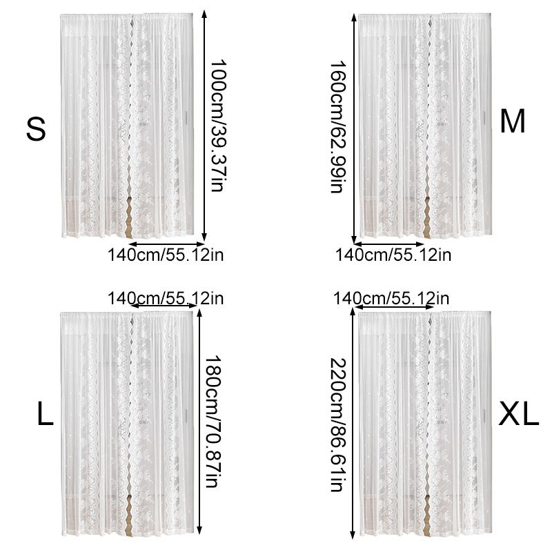 1 шт. кружевная занавеска французская полая пряжа вентиляция домашний декор французский экран белый шифон спальня принадлежности