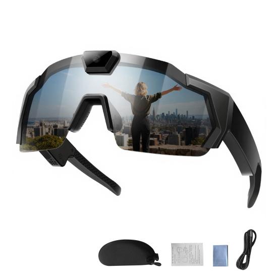 4K POV Glasses Smart Baseball Sunglasses with Camera Photos Audios Videos Recording Lightweight Men Women Camera Wearable Eyewear