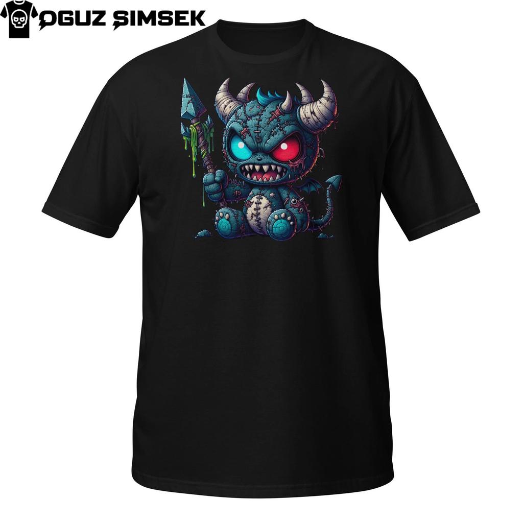 Chibi Demon Spear Monster T-Shirt Mens Womens Tees Top | Cute Evil Plush | Gothic Fantasy Horror Tee