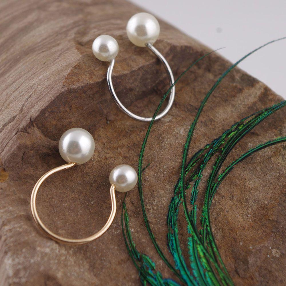 Party Street Shoot Imitation Pearl Women Fashion Accessories Jewelry Finger Ring Opening Ring