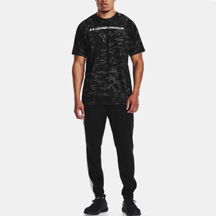 Under Armour Футболка с круглым вырезом и надписью ABC Camouflage Letter Training, мужские топы, персиково-серый цвет 1361698-012