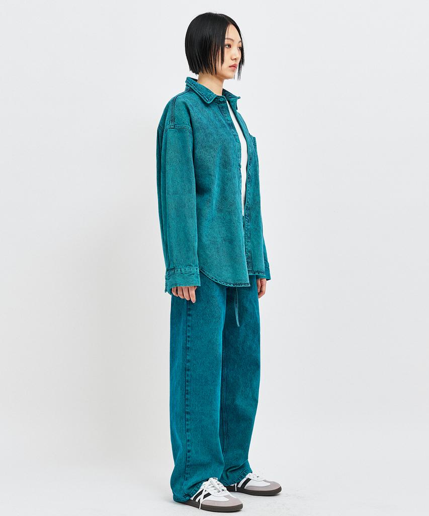 C WEAR BY THE GENIUS Oversized Soju Denim Shirt Set