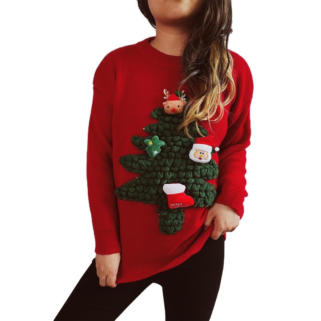 Women's Fashion Fall And Winter Christmas Loose Round Neck Pullover Knitted Sweater